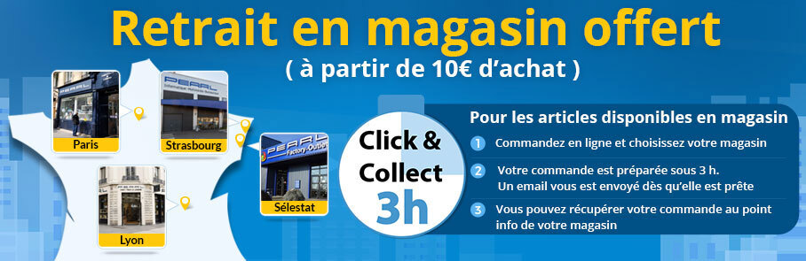 bannière click & collect magasin - Paris, Strasbourg, Lyon et Sélestat