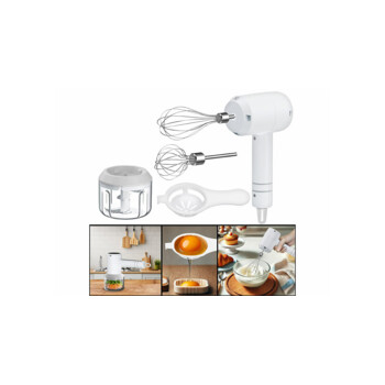 Batteur à Main Électrique Rechargeable - 3 Vitesses, 2 Fouets Détachables, Sans Fil - Pour Œufs, Crème, Milkshake