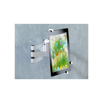 Support Mural Tablette Aluminium CNARIO - Rotatif 360°, Extensible, Universel 4.7 à 13 Pouces