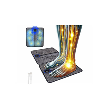 Masseur De Pieds Électrique EMS - 8 Modes, 19 Intensités, Pliable Et Portable