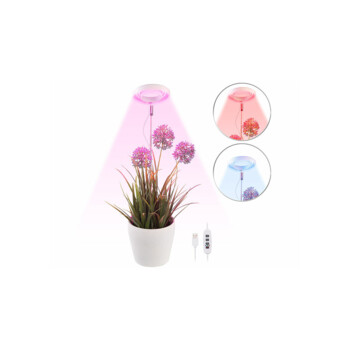 Lampe De Croissance LED Spectre Complet 120 LED 2m - Minuterie USB Rose Bleu Plantes Intérieur
