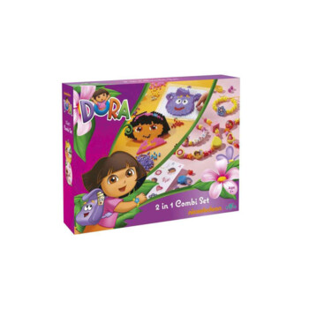 Dora Sicom Kit Anniversaire Fille 32 Pièces – Coffret Perles Bracelets Créatif Cadeau Invités Enfant