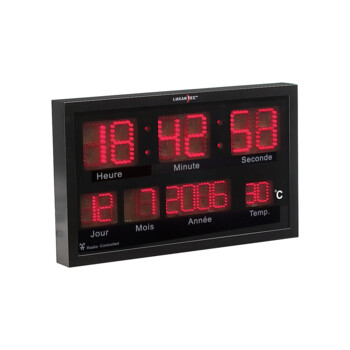 Horloge digital rouge avec radio pilotag