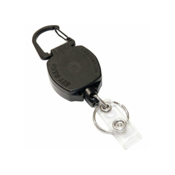Mousqueton avec porte-clé et porte-badge avec bobine rétractable, Les  indispensables