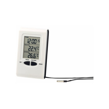 Thermomètre intérieur avec sonde filaire extérieur digital Hygromètre blanc