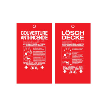 Couverture Anti-Feu 100x100cm - Fibre De Verre - Urgence Cuisine, Voiture, Maison - Réutilisable