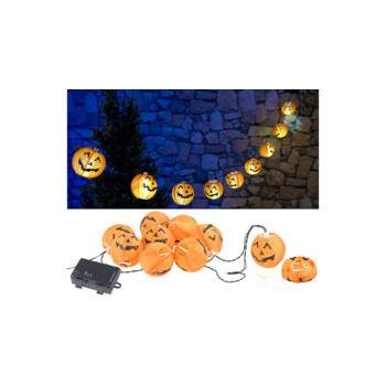 2m Guirlandes lumineuses de citrouille d'Halloween, avec 20 LED