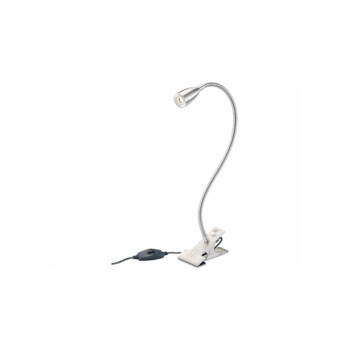 Lampe de bureau LimeLights flexible à col de cygne et clip DEL, blanche, 18  po LD2005-WHT