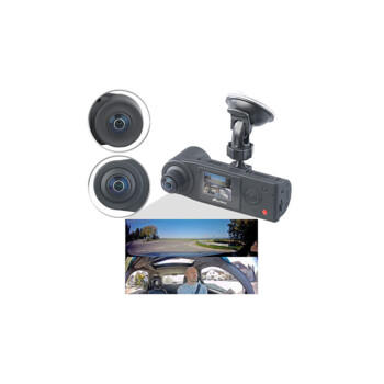 NavGear Car Camera: Full HD Dash Cam with 2 Cameras for 360
