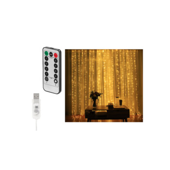 Guirlande Lumineuse LED Étoiles - 50 LEDs, 8 Modes, Télécommande, USB, Dimmable, Blanc Chaud