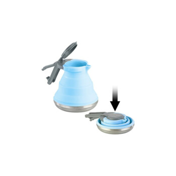 Bouilloire Pliable Silicone Et Inox - Rosenstein & Söhne - 1,5 L - Pour Toutes Plaques
