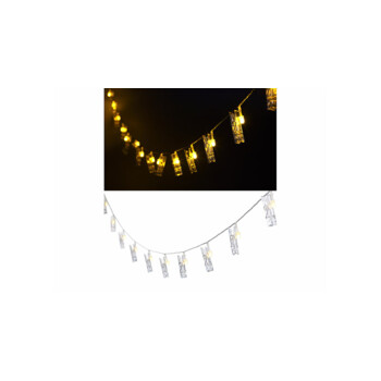 Guirlande porte-photos avec 40 pinces à LED (10 m)