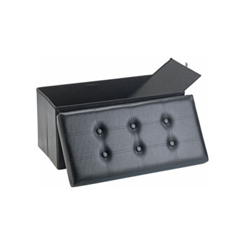 Siège pliable noir avec coffre de rangement, Accessoires de rangement