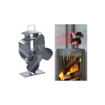 Liank SF-112 Ventilateur de poêle à chaleur écologique pour poêles à bois /  à gaz / à pellets (or)
