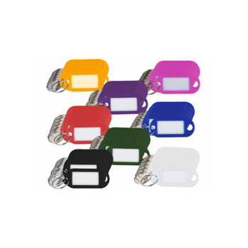 Porte-clés étiquettes plastique - Lot de 100 ou de 600 - BVG