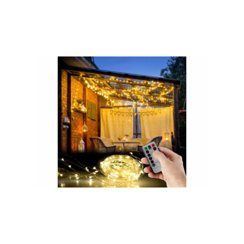 Guirlande LED Rideau USB 3x3M 300 LED + Télécommande - Blanc Chaud – Silumen