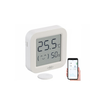 Thermomètre hygromètre Bluetooth. Capteur de température d'humidité avec  exportation de données couleur blanche