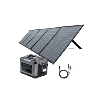 Batterie HSG-1200 avec panneau solaire et câble, Panneaux solaires et  éoliennes