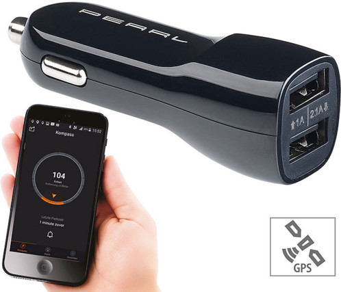 double chargeur usb 12v pour voiture avec traceur gps pour géolocalisation par application
