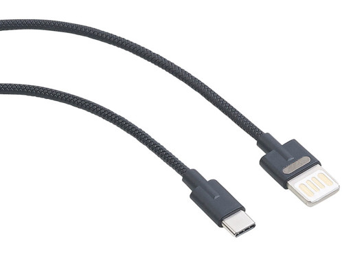 cable usb 2.0 vers usb type c avec fiche double sens et cable tressé callstel