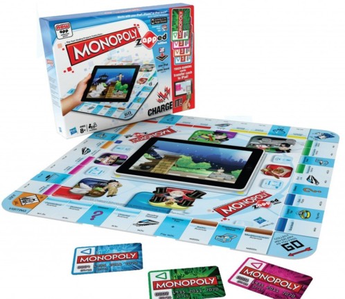 jeu de société monopoly zapped avec cartes magnétique et application ipad pour jeu interactif