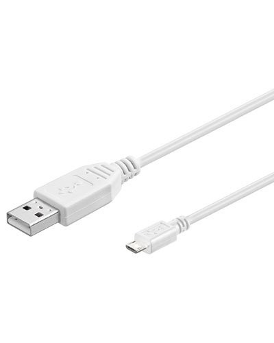 Câble USB-A vers Micro-USB - 1,80 m - Blanc Goobay