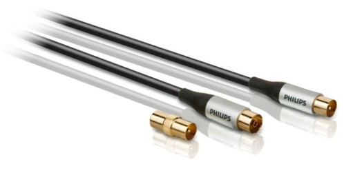 cable antenne coaxial plaqué or 2 m philips SWV3113S