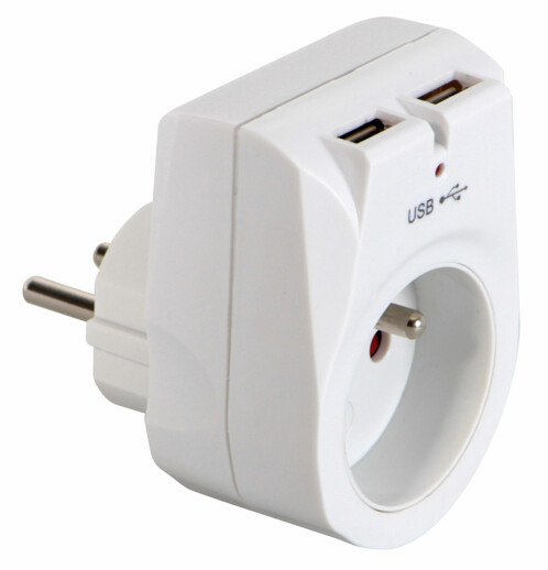 parasurtenseur pour prise murale secteur avec sorties usb 5v pour alimentation smartphones et appareils mobiles