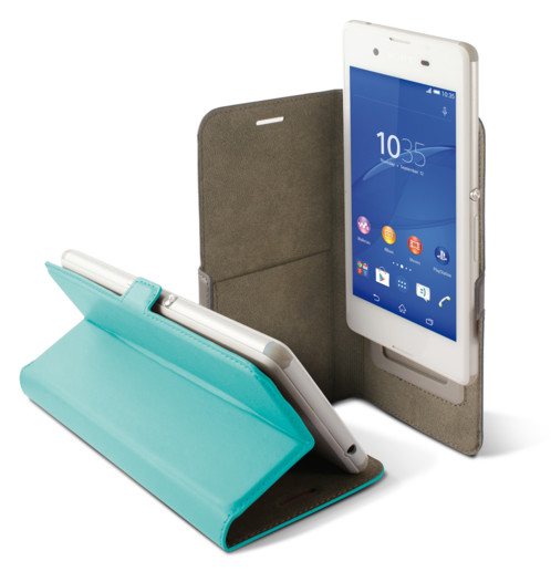 etui universel smartphone 6 pouces avec clapet folio et porte carte intérieur vert Ksix