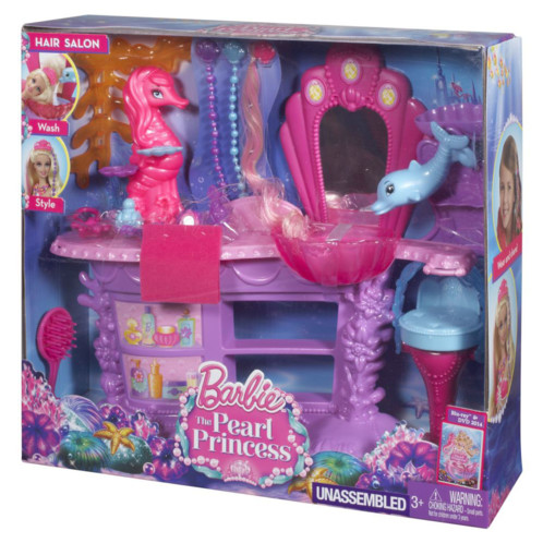 Salon De Coiffure Des Sirenes Jouet Barbie Et La Magie Des Perles Pearl Fr