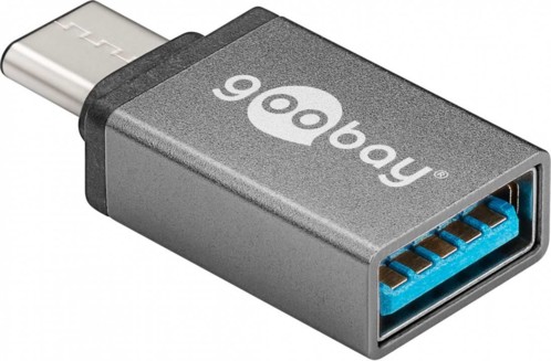 Adaptateur USB 3.0 vers USB type C Goobay - Gris foncé