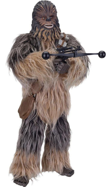 figurine géante chewbacca star wars parlante avec poils et pistolet laser