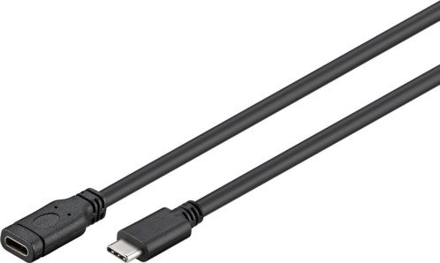 rallonge USB type C 3.1 goobay 1m 100 cm couleur noir