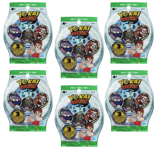 Sachets de 3 médailles Yo-Kai Watch (Série 3) - x6
