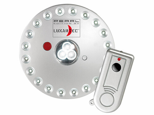Lampe mobile universelle ronde avec LED haute puissance et télécommande de la marque Lunartec