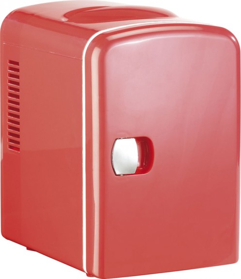Mini réfrigérateur 2 en 1 avec prise 12 / 230 V - rouge Rosenstein & Söhne. Silencieux et compact