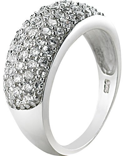 Bague femme en argent avec Zircons taille 57
