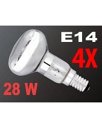 4 Ampoules réflecteur R50  halogène E14 28W