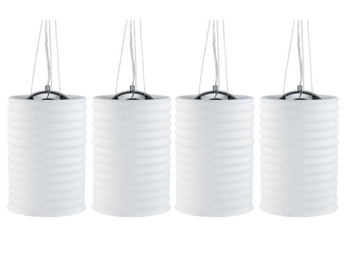 4 plafonniers avec abat-jour en verre dépoli - grand modèle