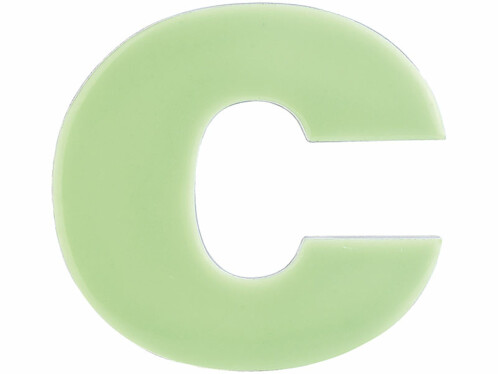 Lettre pour numéro de maison phosphorescent - ''C''