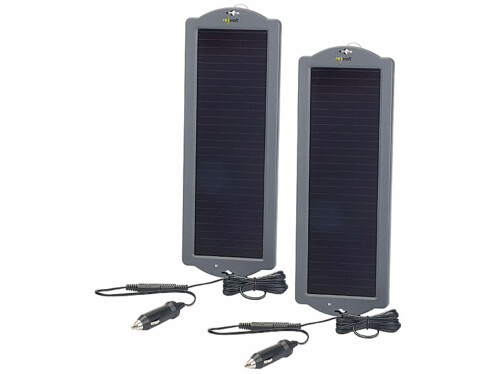 2 chargeurs de maintien solaires pour batterie de voiture 12 V 1,5 W