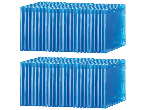 Boîtiers pour Blu-Ray, couleur bleu transparent, 1 à 4 disques - x5 | Pearl.fr