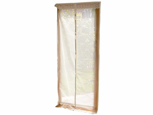 Moustiquaire pour porte avec fermeture magnétique - beige