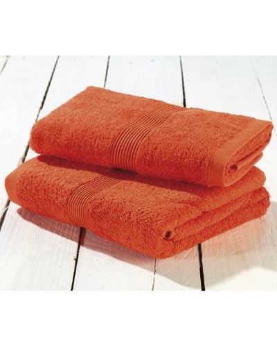 Serviettes-éponges en coton - orange