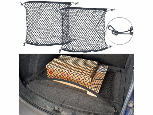 Filet De Rangement Pour Coffre De Voiture 60x80cm - HOVIN - Extensible Jusqu'à 160x120cm - Universel Voiture & SUV