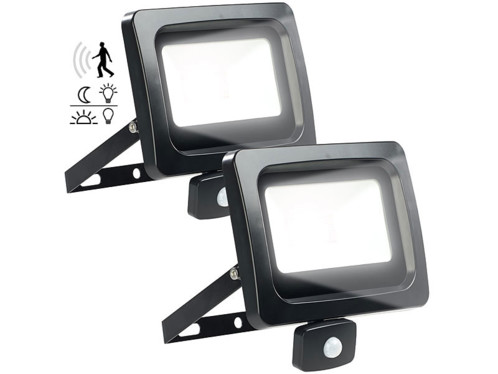 IINCOOY Projecteurs LED 12V 10W IP65 - Lot De 2 - Blanc Froid 800LM - Éclairage Extérieur Sécurité