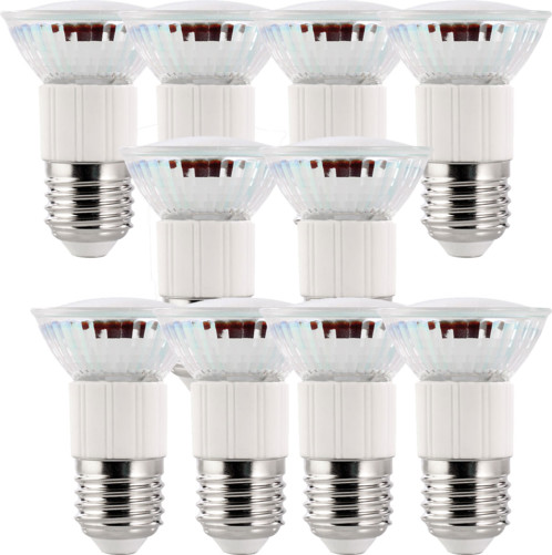 10 ampoules 60 LED SMD E27 3,3 W -  blanc neutre