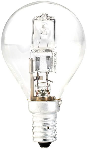 Ampoule halogène globe dimmable - E14 - 46 W - Blanc chaud