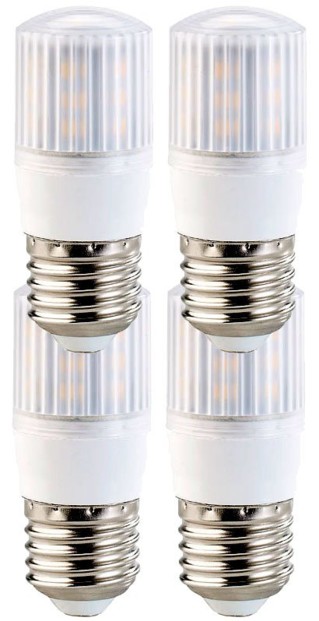 Lot de 4 ampoules compactes LED 3,5 W avec éclairage 360° - E27 - Blanc