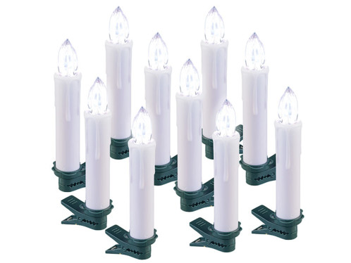 Pack de 10 bougies à LED sans fil suplémentaires - Blanc